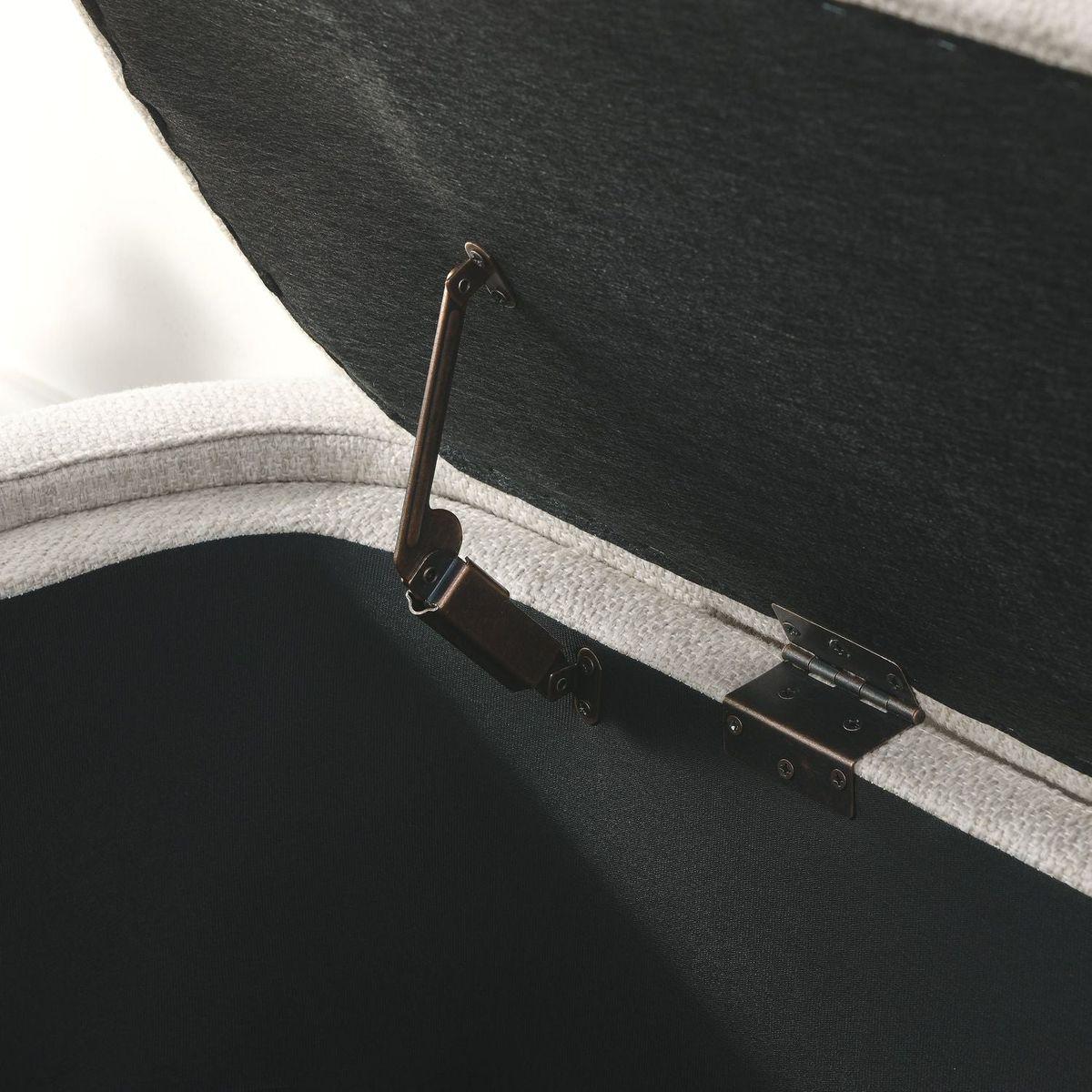 Linen Fabric Upholstered Bench with Large Storage Space for the Living Room, Entryway and Bedroom,Beige,( 51.5"x20.5"x17" )