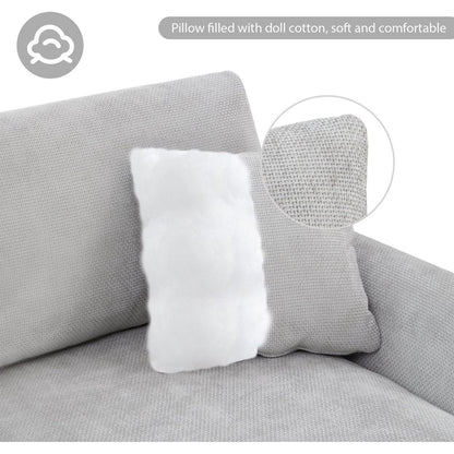 119x55" Modern Oversized Sectional Sofa,L-shaped Luxury Couch Set with 2 Free pillows,5-seat Chenille Indoor Furniture with Chaise for Living Room,Apartment,Office,2 Colors