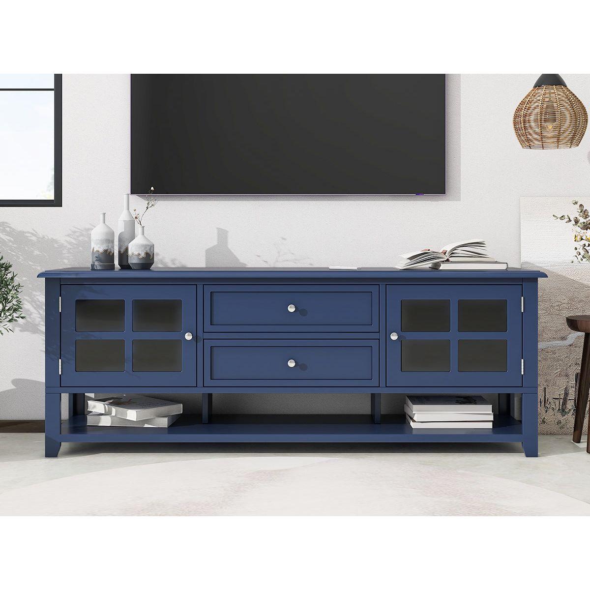 TV Stand for TVs up to 60", Entertainment Center with Multifunctional Storage Space, TV Cabinet with Modern Design, Media Console for Living Room, Bedroom - Streamdale Furniture