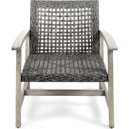 HAMPTON WOOD + WICKER CLUB CHAIR