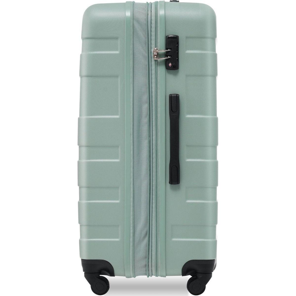 Luggage Sets New Model Expandable ABS Hardshell 3pcs Clearance Luggage Hardside Lightweight Durable Suitcase sets Spinner Wheels Suitcase with TSA Lock 20"24"28"(Green)