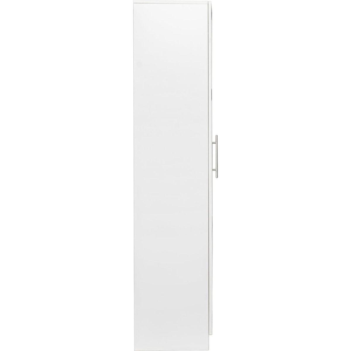 Stackable Wall Mounted Storage Cabinet, 15.75" D x 15.75" W x 70.87" H, White