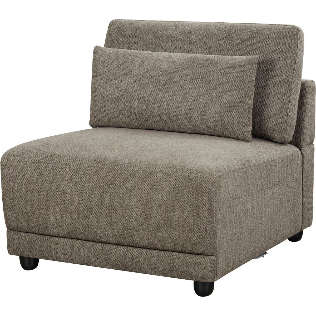 Rylie Modular - Armless Chair w/Pillow, Gray Linen