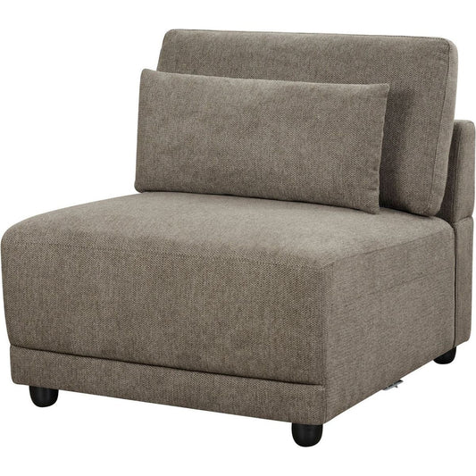 Rylie Modular - Armless Chair w/Pillow, Gray Linen