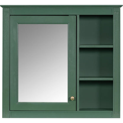 30" x 28" Medicine Cabinet, Wall Mounted Bathroom Storage Cabinet, Modern Bathroom Wall Cabinet with Mirror,Medicine Cabinet, Mirror Cabinet with 3 Open Shelves (Not Include Bathroom Vanity)