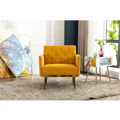 Accent Chair, leisure single sofa with Rose Golden feet