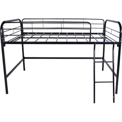 Metal Twin Loft Bed, Twin Size High Loft Bed Black