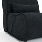 Soft Pellet Velvet Recliner - Comfortable Lounge Chair with Waist Pack Padding, Modern Design, Ideal for Living Room, Bedroom or Office - Black