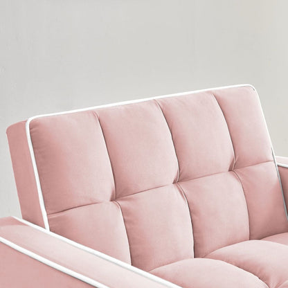 Three-in-one sofa bed chair folding sofa bed adjustable back into a sofa recliner single bed adult modern chair bed berth Pink