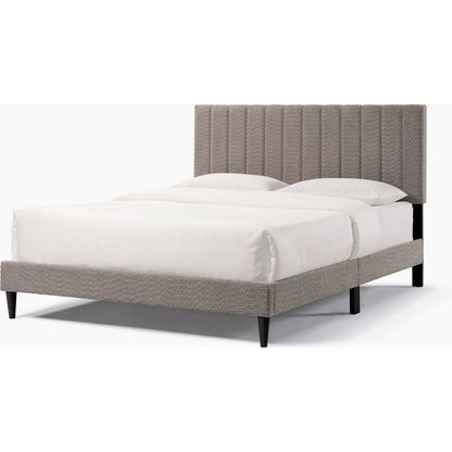 Dove Tufted Upholstered Platform Bed - Tungsten Gray - Queen