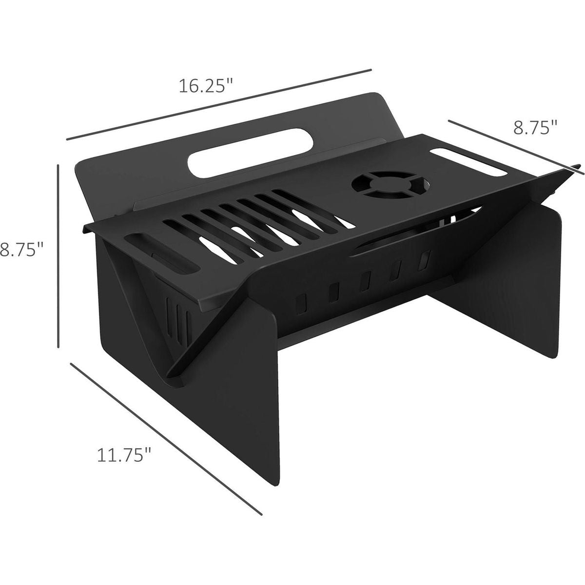 3-In-1 Portable Fire Pit, Stove, Coffee Table, Wood Burning Firepit with Carrying Bag and Quick Assembly for Camping, Bonfire, Picnic, Backyard, Patio, Black