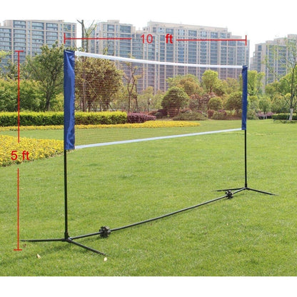 Portable Large Volleyball Badminton Tennis Net with Carrying Bag Stand/Frame 10FT