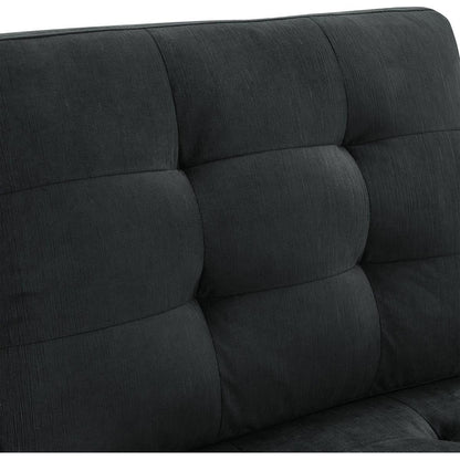 U shape Modular Sectional Sofa,DIY Combination,includes Four Single Chair and Two Corner,Black Velvet.