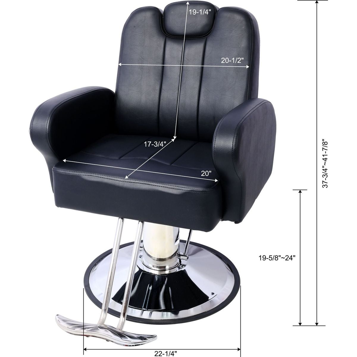 Artist hand Hair Stylist All Purpose Barber Chair for Barbershop Salon Chair,Heavy Duty Hydraulic Barber Chair Spa Furniture Shampoo Reclining Extra Wider Seat Beauty Hair Salon Equipment black