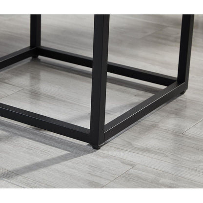 Celestial Contemporary Storage End table, White