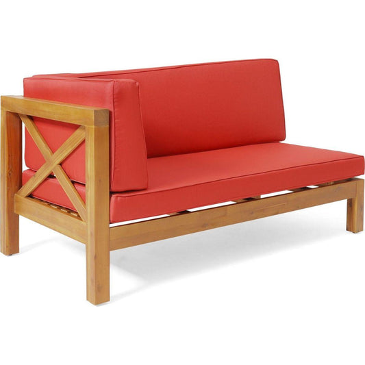 BRAVA X-BACK LEFT CORNER BENCH, RED