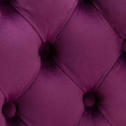 Swivel Velvet Barstools Adjusatble Seat Height from 25-33 Inch, Chrome base Bar Stools with Backs Comfortable Tufted for Home Pub and Kitchen Island, Purple,Set of 2