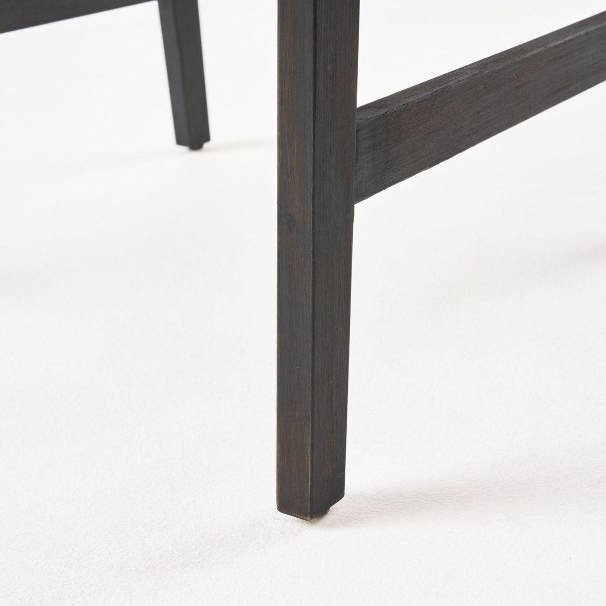 Outdoor Weather Resistant Acacia Wood Adirondack Dining Chairs (Set of 2), Dark Gray Finish