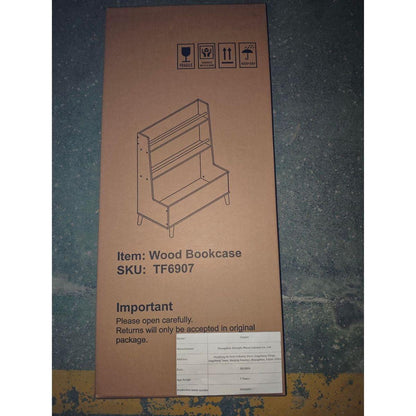 Kids Bookshelf, Book and Magazine Rack, Book Organizer, toy Storage Cabinet Organizer, White