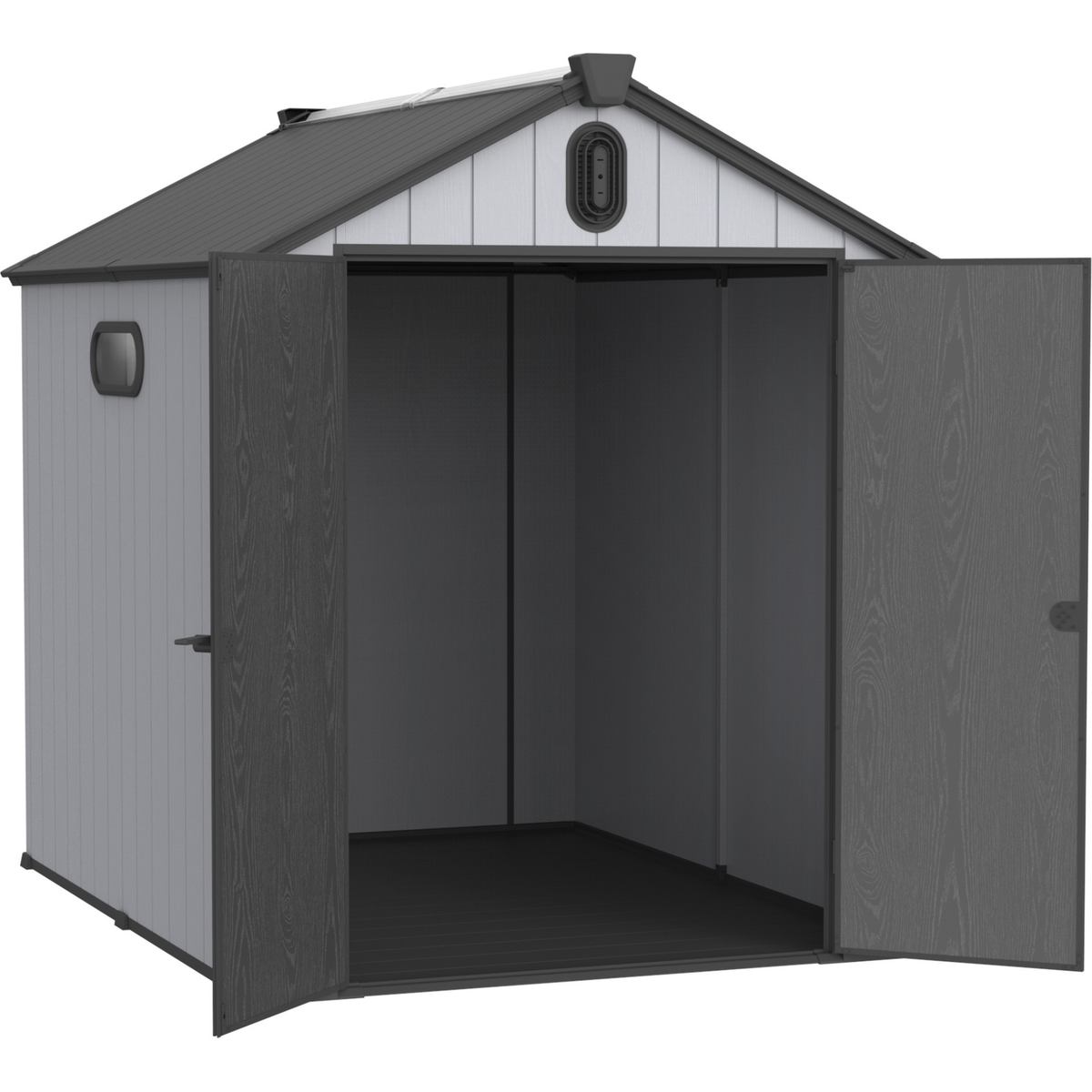 XWT012 6x8ft plastic storage shed for backyard garden big spire Tool storage