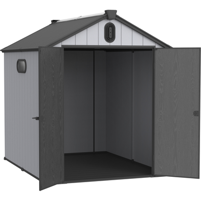 XWT012 6x8ft plastic storage shed for backyard garden big spire Tool storage