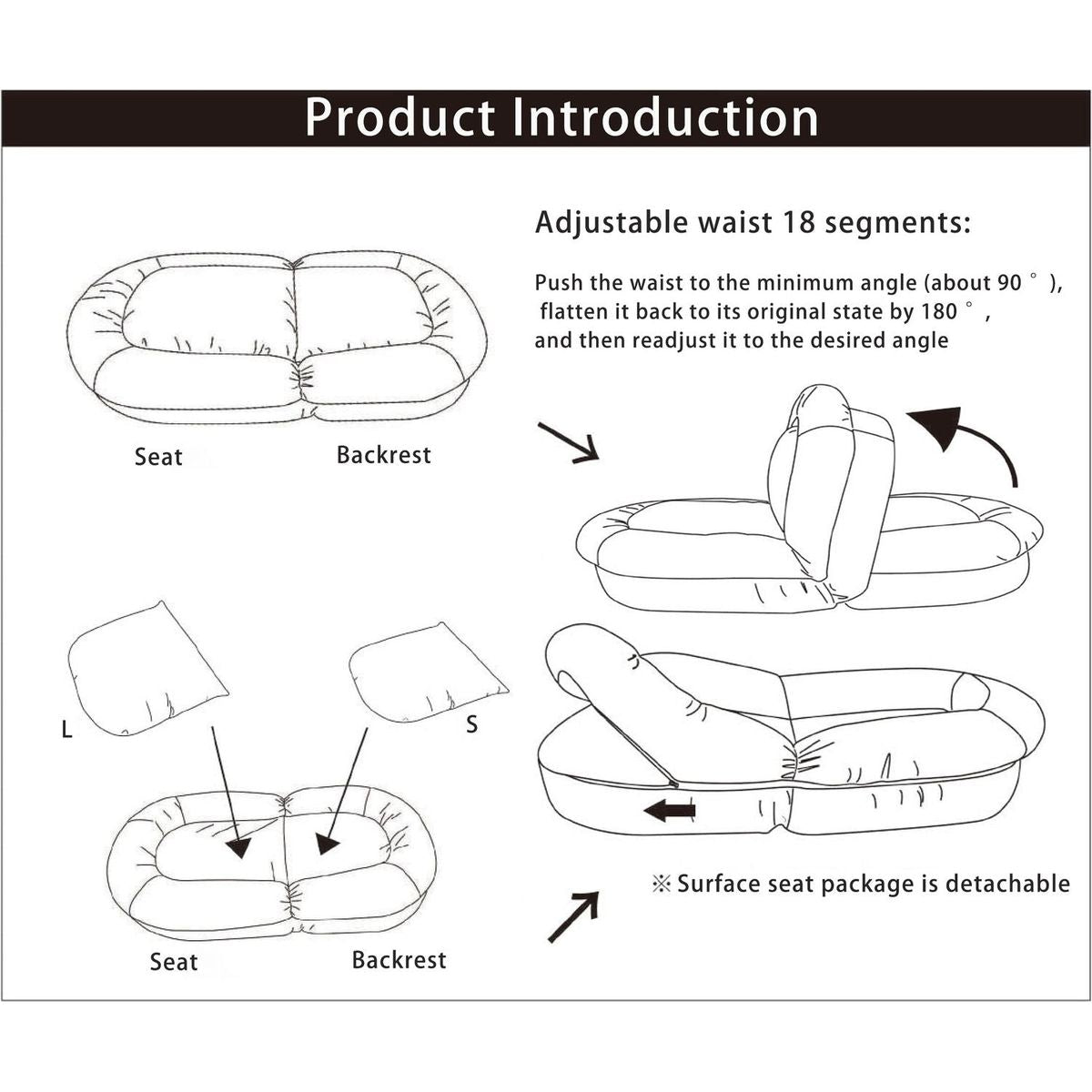 Triple Fold Down Sofa Bed