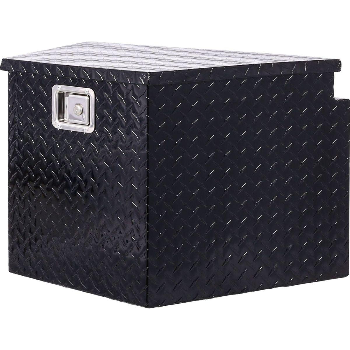 29inch Aluminum tool box,heavy duty truck bed tool box,outdoor trailer pickup storage tool box,RV storage organizer,underbody box w/lock keys,black 29x16.5x18.5inch