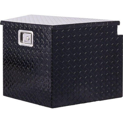 29inch Aluminum tool box,heavy duty truck bed tool box,outdoor trailer pickup storage tool box,RV storage organizer,underbody box w/lock keys,black 29x16.5x18.5inch