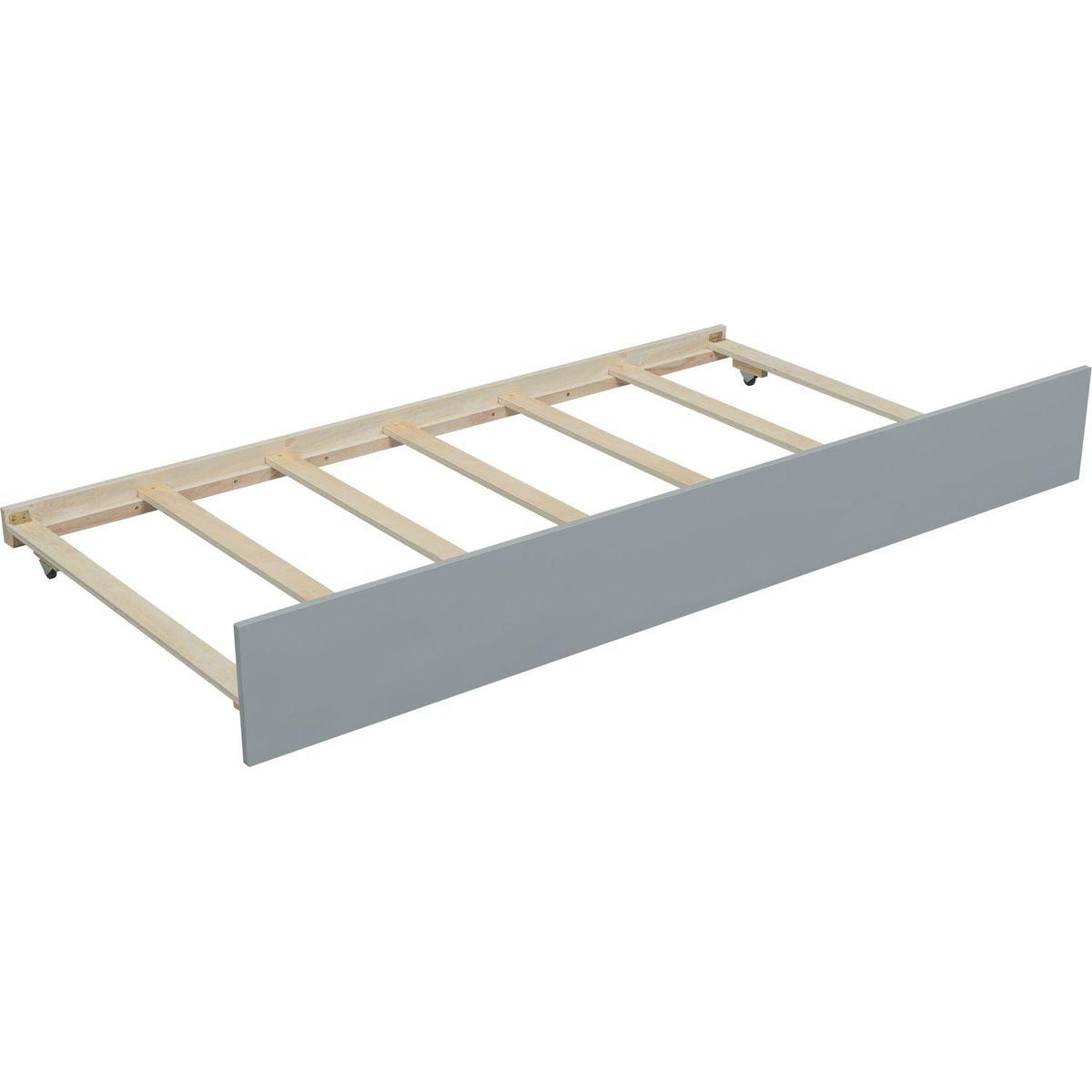 Twin Size House-shaped Bed with Trundle,Grey