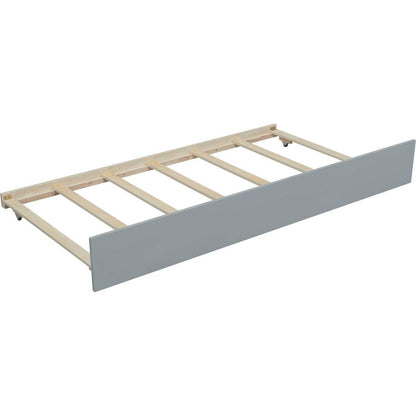 Twin Size House-shaped Bed with Trundle,Grey