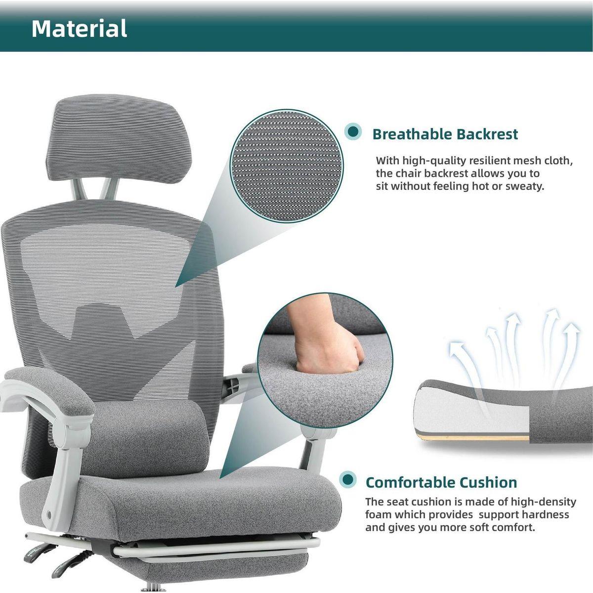 Mesh High Back Ergonomic Office Chair Lumbar Support Pillow Computer Desk Chair