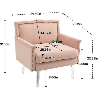 Accent Chair, Living Room Chair / leisure single sofa with acrylic feet