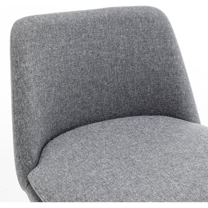 Counter Height Swivel Bar Stools Set of 2, 360 Swivel Upholstered Barstools with Back and Metal Legs, 25.6" Seat Height,Counter Stools for Kitchen Island and Pub,Linen Cloth,Grey