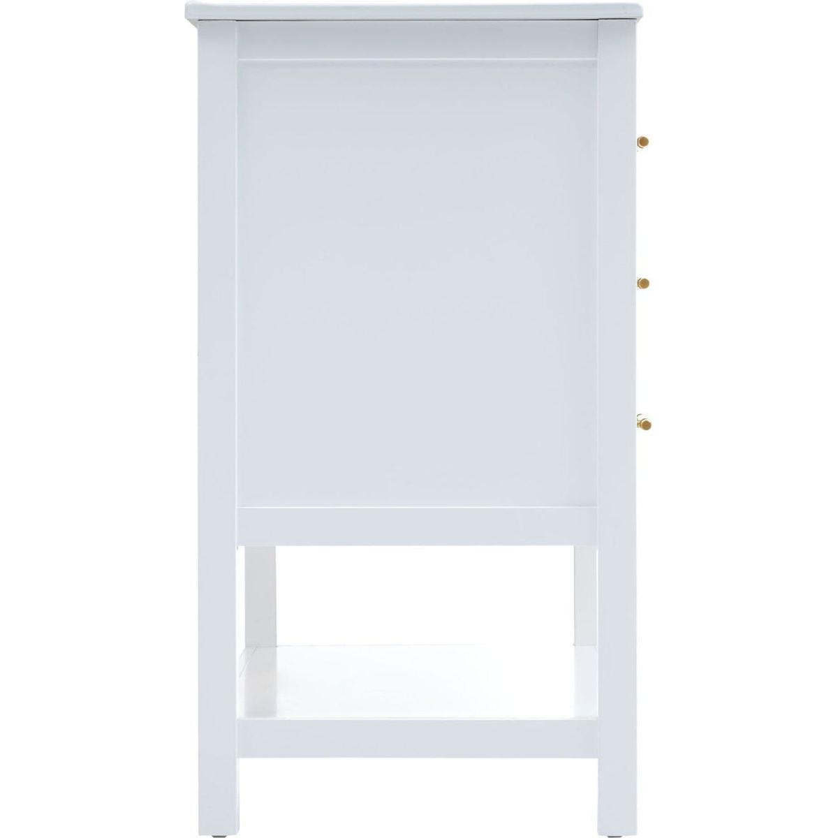 Modern 30inch Navy Blue/White Bathroom Vanity Cabinet Combo with Open Storge, Two Drawers