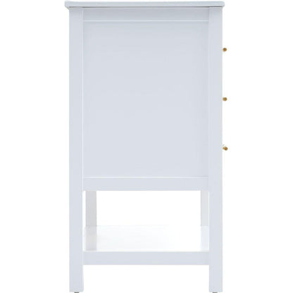 Modern 30inch Navy Blue/White Bathroom Vanity Cabinet Combo with Open Storge, Two Drawers