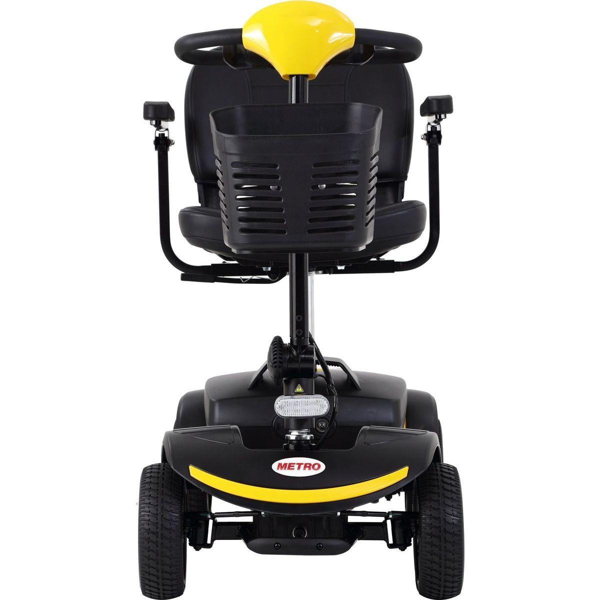 Four wheels Compact Travel Mobility Scooter with 300W Motor for Adult-300lbs, YELLOW