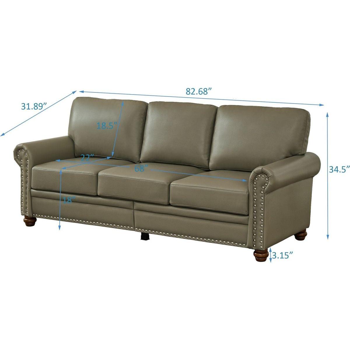 Living Room Sofa with Storage Sofa 2+3 Sectional Grey Faux Leather