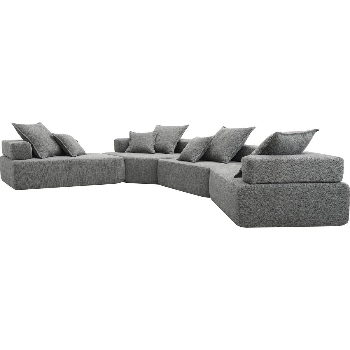 156"Oversized Modular U Shaped Sectional Sofa,Luxury Boucle Floor Couch Set,Convertible Sleeper Couch,Spacious Foam-Filled Sofa Bed for Living Room,4 PC Free Combination,2 Color