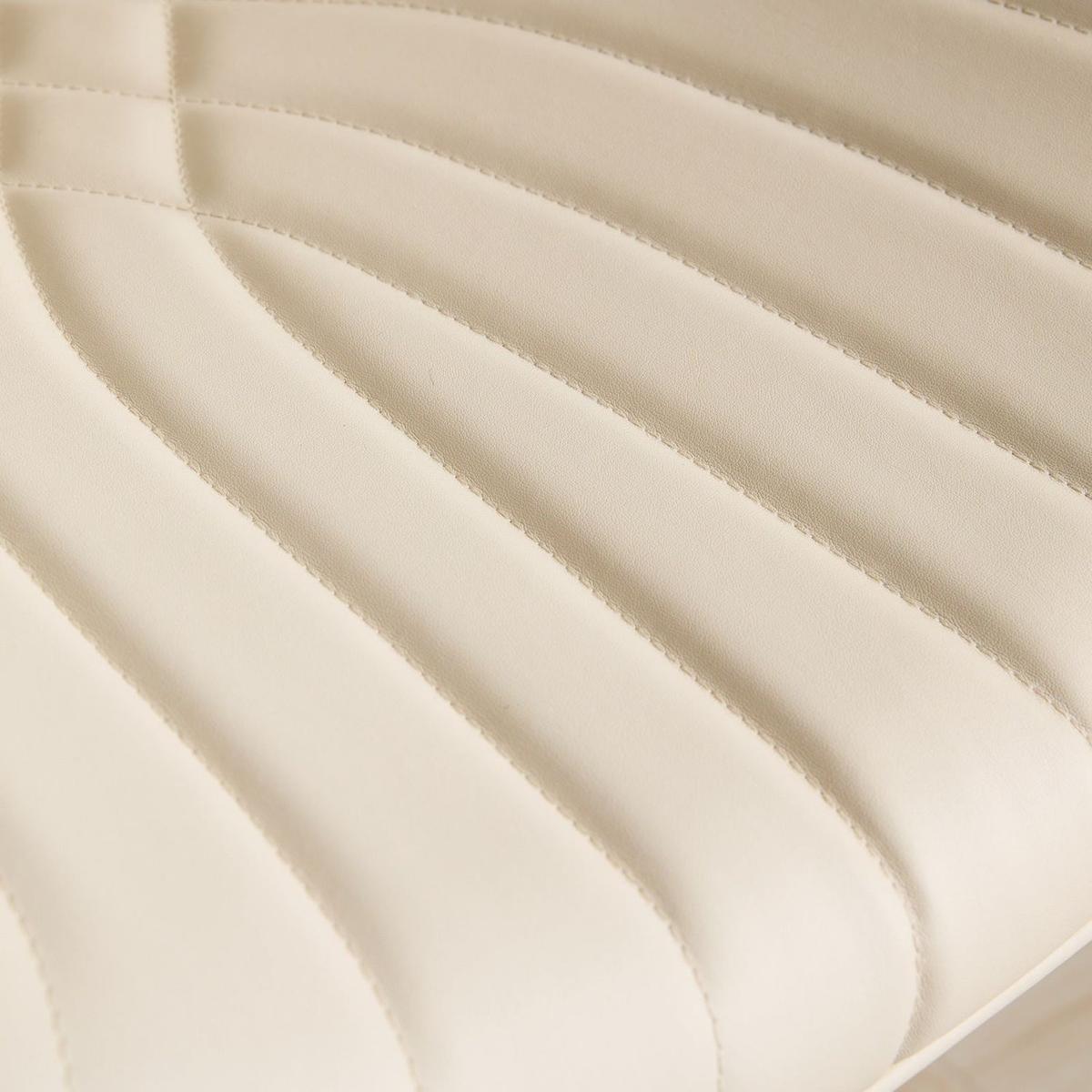 Walnut Bentwood Bar Stools Mid Century Modern Adjustable Counter Height Black Leather Upholstered 360Swivel Bar Chairs for Kitchen Island/Dining Room/Cafe, 1 chair/1carton,Beige