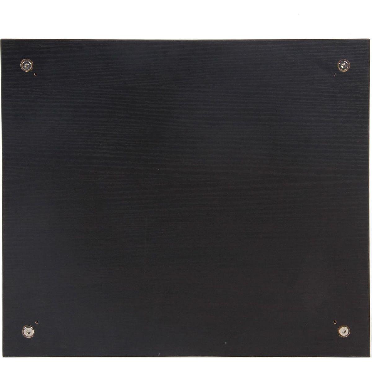 One Door Glass Cabinet Glass Display Cabinet with 4 Shelves, Black