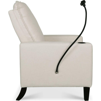 Recliner Chairs for Adults, Adjustable Recliner Sofa with Mobile Phone Holder & Cup Holder, Modern Reclining Chairs Fabric Push Back Recliner Chairs for Living Room, Bedroom, BEIGE