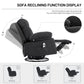 Modern Chenille Recliner Chairs Swivel Massage Rocker Recliner with Heat