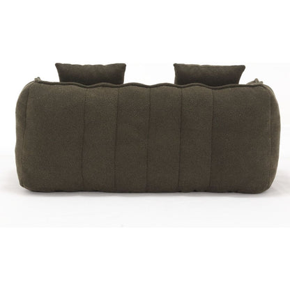 Soft beanbag chair with high resilience foam core for two people. The comfortable square recliner sofa is ideal for family members and friends engaged in games, reading, watching TV