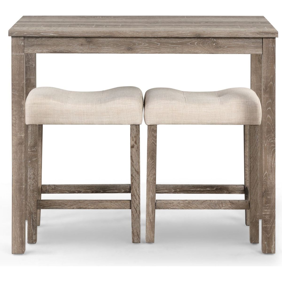 Sora Wood 3-Piece Counter Height Dining Set, Taupe