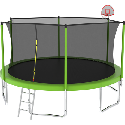 14FT for Kids Children with Safety Enclosure Net Outdoor Backyards Large Recreational Trampoline