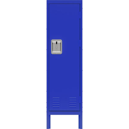 1 Door Tall Single Metal Locker-Retro Style Storage Cabinet--Industrial Furniture--For Living Room/Bedroom/Storage Room/Gym/School--Blue