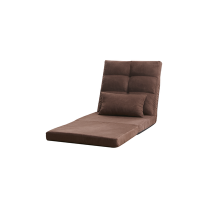 Triple Fold Down Sofa Bed, Adjustable Floor Couch Sofa with One Pillow, 5 Reclining Position, Convertible Upholstered Guest Sleeper,Adjustable Foldable Modern Leisure Sofa Bed Video Gaming Sofa