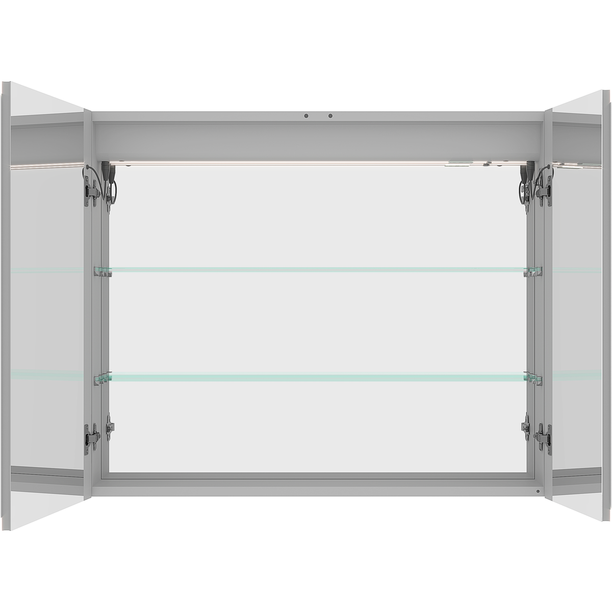 Bathroom Medicine Cabinet with Lights, 36x24 Inch LED Medicine Cabinet with Mirror, Double Door Lighted Medicine Cabinet with Defogger, Dimmer, Clock & Temp Display, 2 Outlets & USB Ports