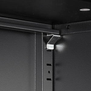 High Storage Cabinet with 2 Doors and 4 Partitions to Separate 5 Storage Spaces, Home/ Office Design