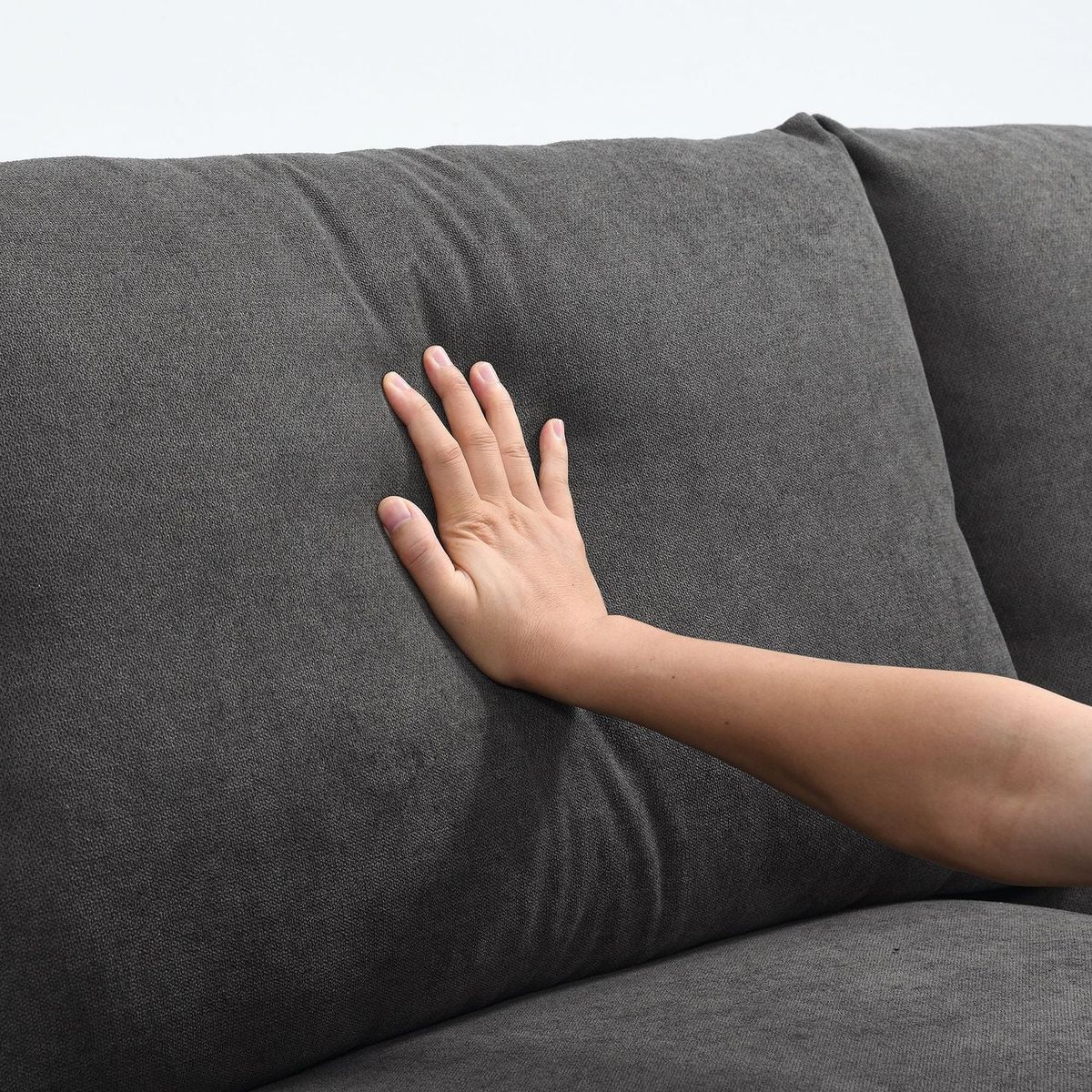 100.4x64.6" Modern Sectional Sofa,L-shaped Couch Set with 2 Free pillows,4-seat Polyester Fabric Couch Set with Convertible Ottoman for Living Room, Apartment, Office,4 Colors